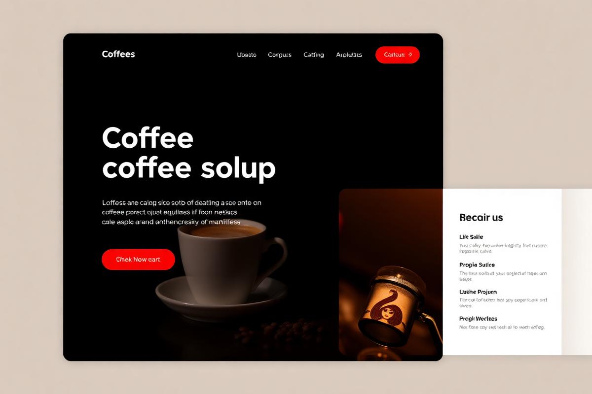 صفحة هبوط Coffee Shop — Café